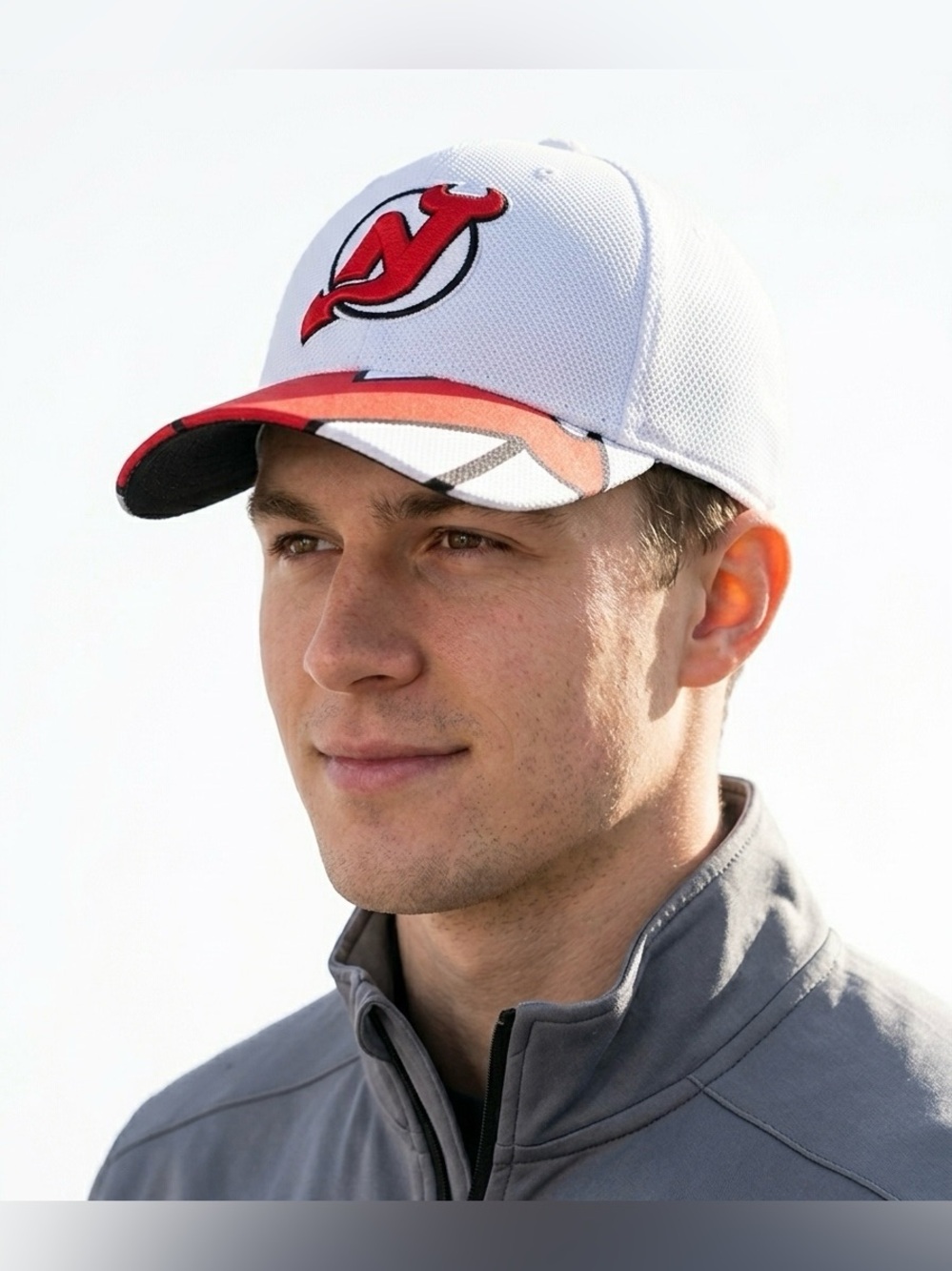 Men's New Jersey Devils Reebok Face-Off Spin Adjustable Hat.
